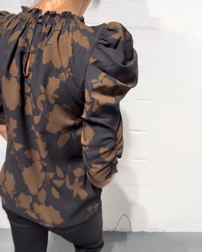 Saar | Blouse Pompmouw Ruche