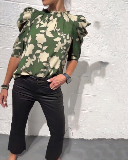 Saar | Blouse Pompmouw Ruche