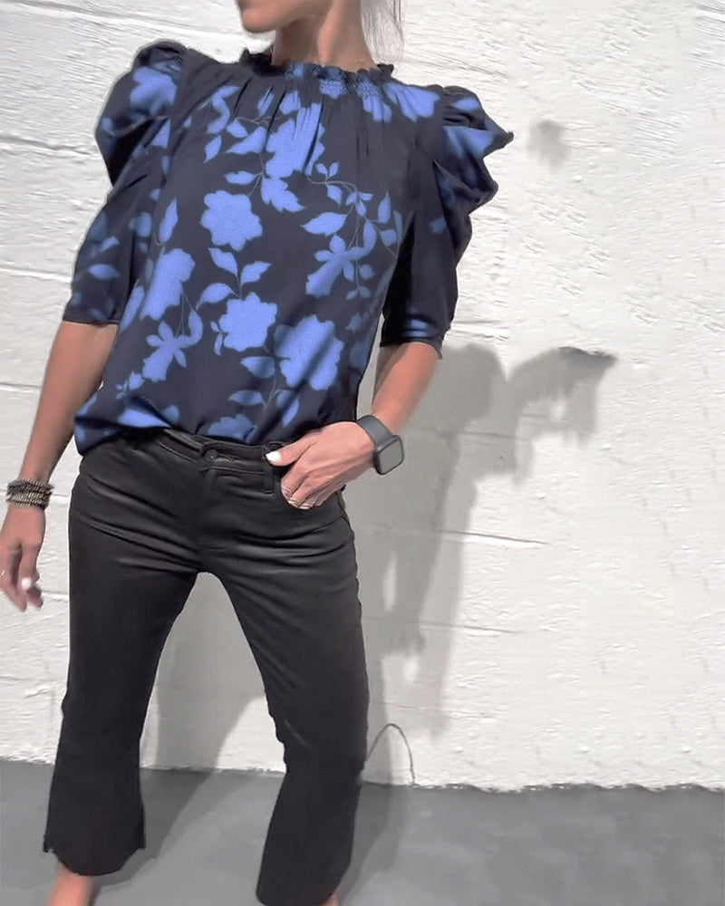 Saar | Blouse Pompmouw Ruche