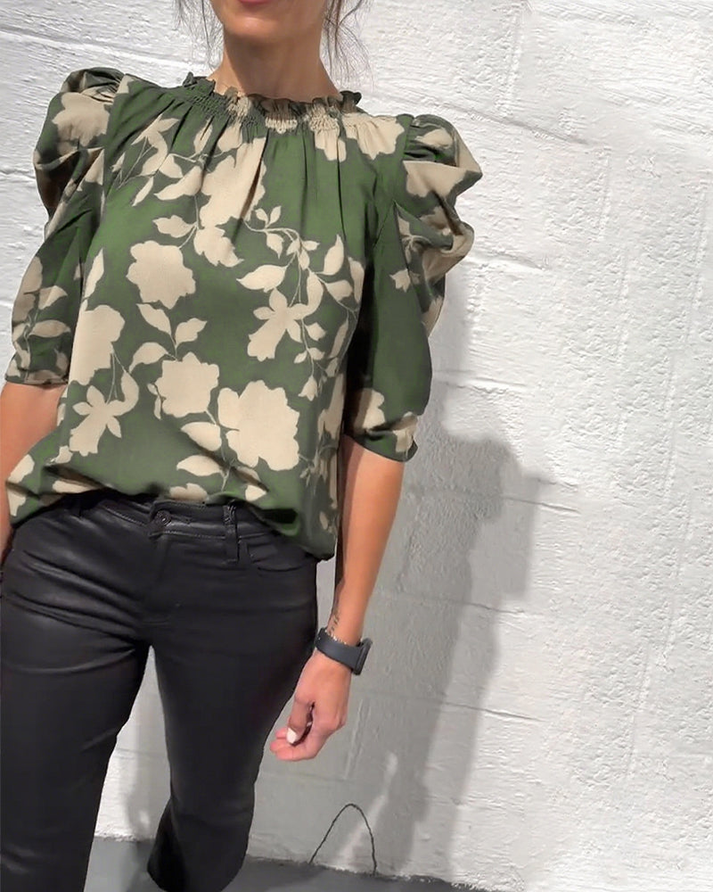 Saar | Blouse Pompmouw Ruche