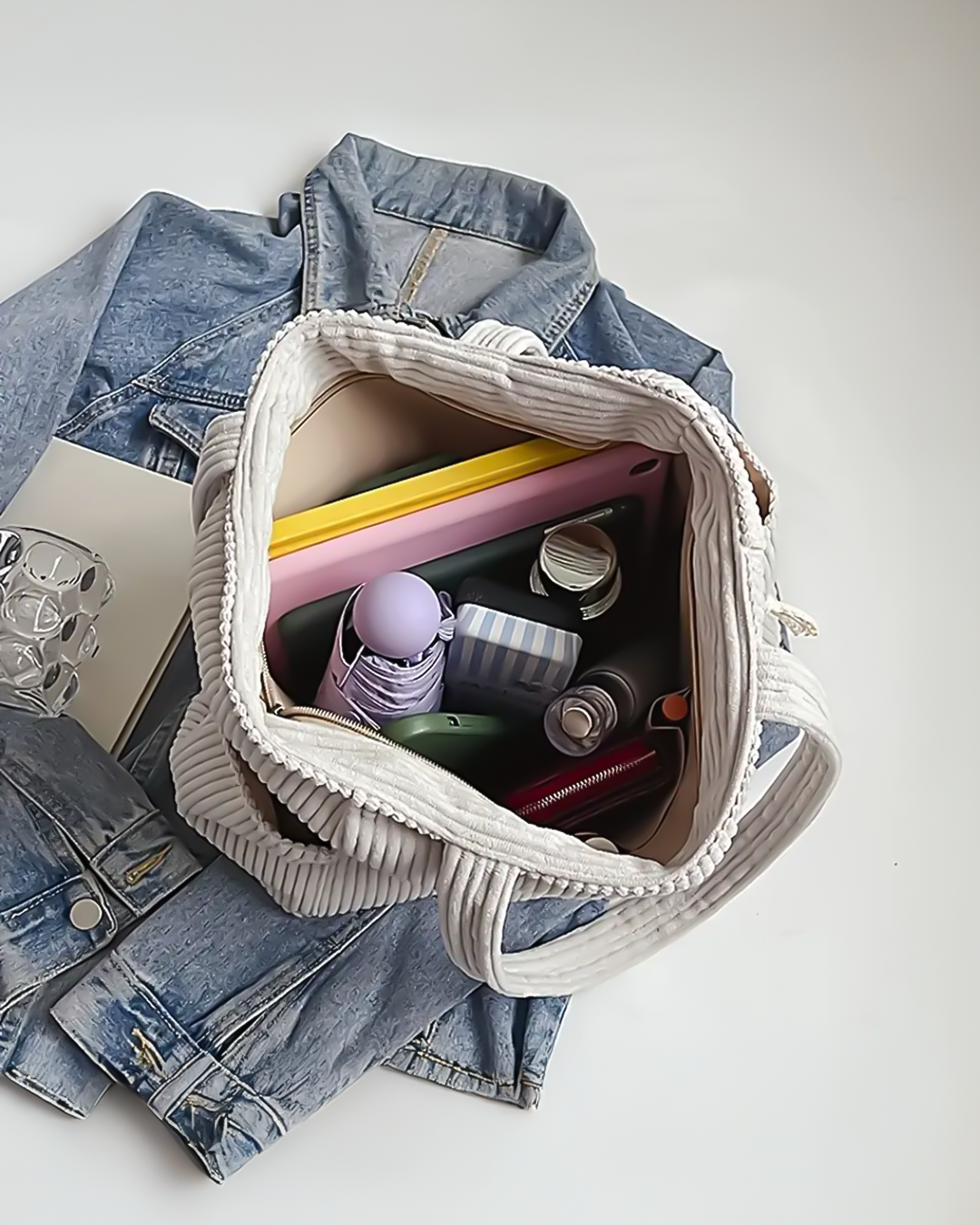 Francesca | Geribbelde Totetas met Koorddetail