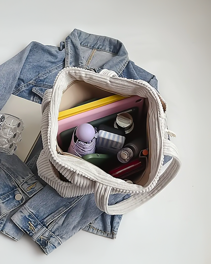 Francesca | Geribbelde Totetas met Koorddetail