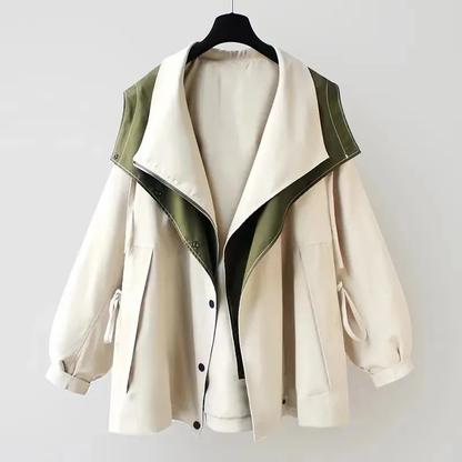 Camille | Moderne Tweekleurige Trenchcoat