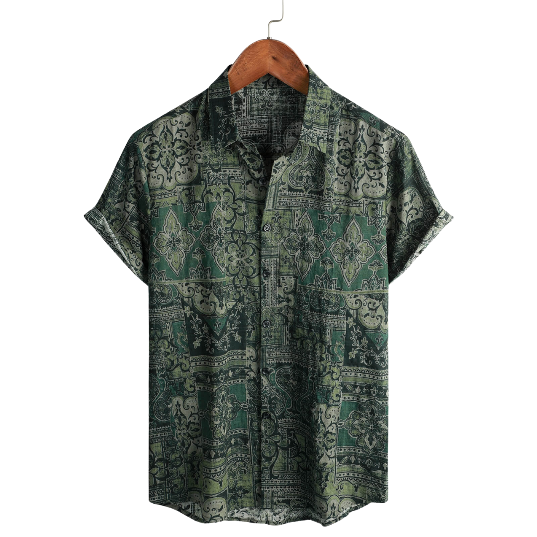 Casper l Stijlvol Herenoverhemd met Korte Mouwen