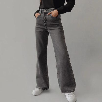 Maya | Grijze Damesbroek Wide Leg