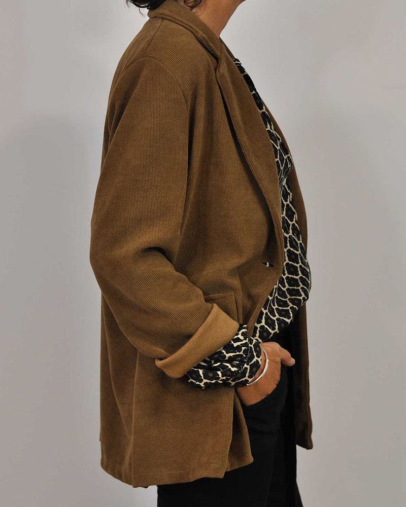 Yara | Relaxed V-Hals Midi-Shirt