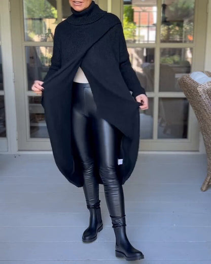 Fleur | Trui met hoge hals en lange mouwen