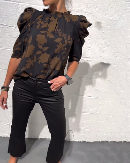 Saar | Blouse Pompmouw Ruche