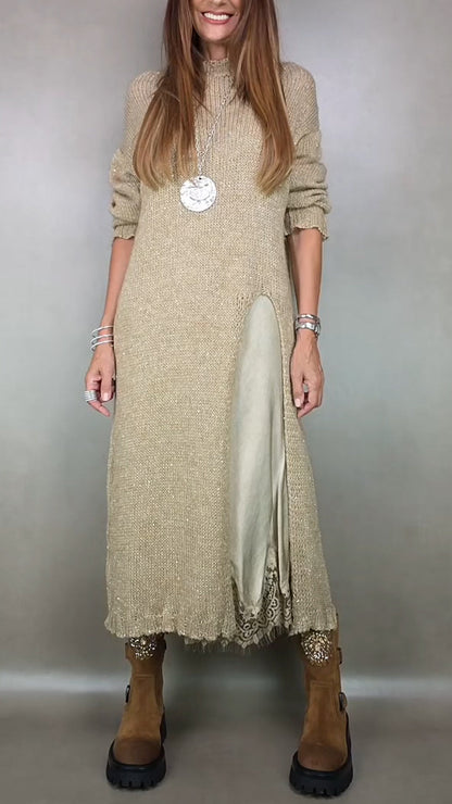 Rive | Complete stijlvolle outfit  (Lange trui + jurk)